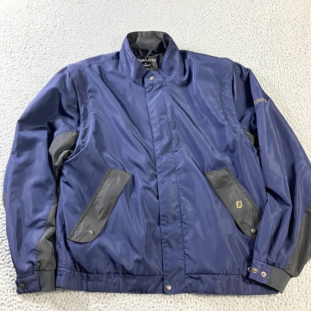 FootJoy DryJoys Jacket Mens XL Blue Golf Rain Windbreaker Waterproof‎ Outerwear